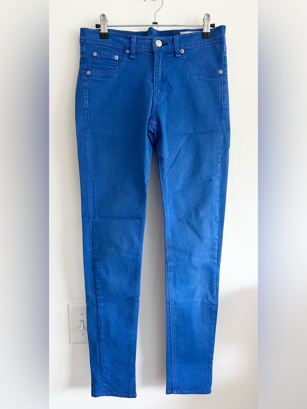 RAG & BONE FOR INTERMIX Electric Blue Slim Legging Jeans Size 27